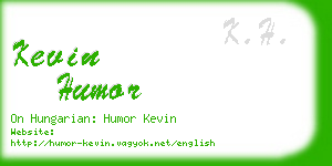 kevin humor business card